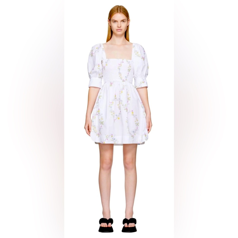 GANNI
White Organic Cotton Minidress